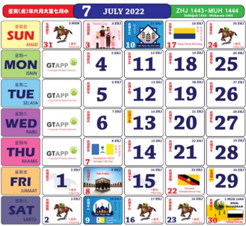 Kalendar Kuda Tahun 2022 Malaysia (Cuti Umum Dan Cuti Sekolah Malaysia 2022 Pdf)