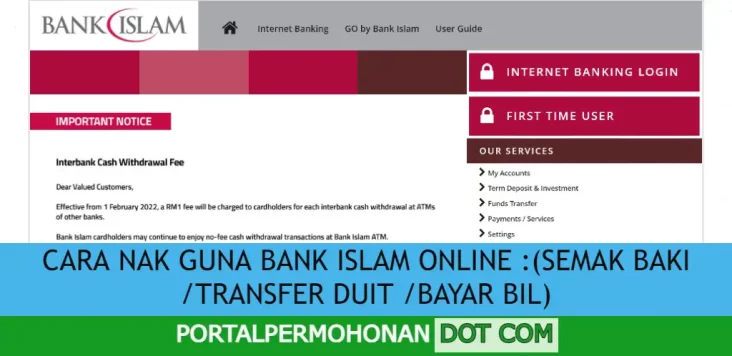 CARA NAK GUNA BANK ISLAM ONLINE :(SEMAK BAKI /TRANSFER DUIT /BAYAR BIL)
