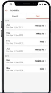 SHOPEE INSTALLMENT MALAYSIA Di bawah "My Bills", anda boleh melihat bil anda yang belum dibayar dan berbayar mengikut bulan